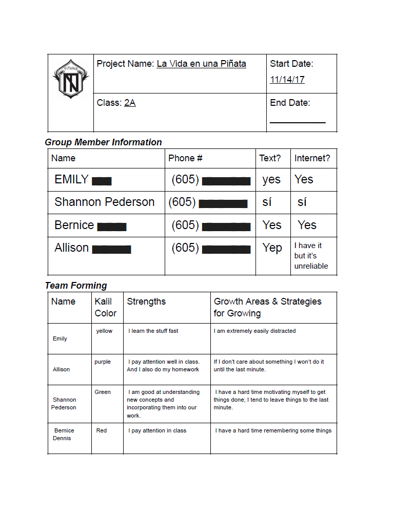 A group contract for a Spanish project I did in 2018)