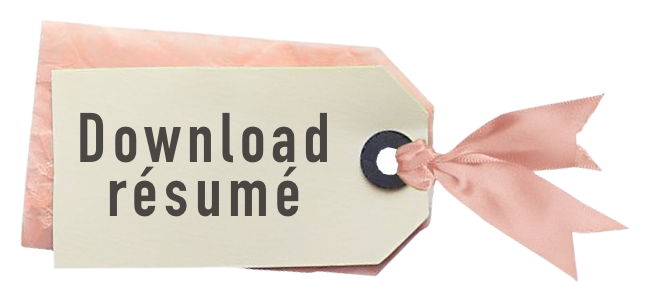 A graphic of a tag that if you click it, it will open my resume in a new tab.